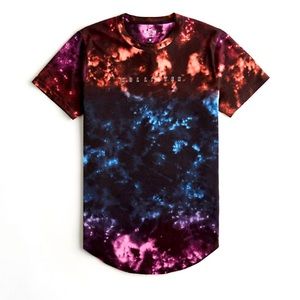 📸 New Hollister Tie-Dye Print Graphic Hem T-Shirt